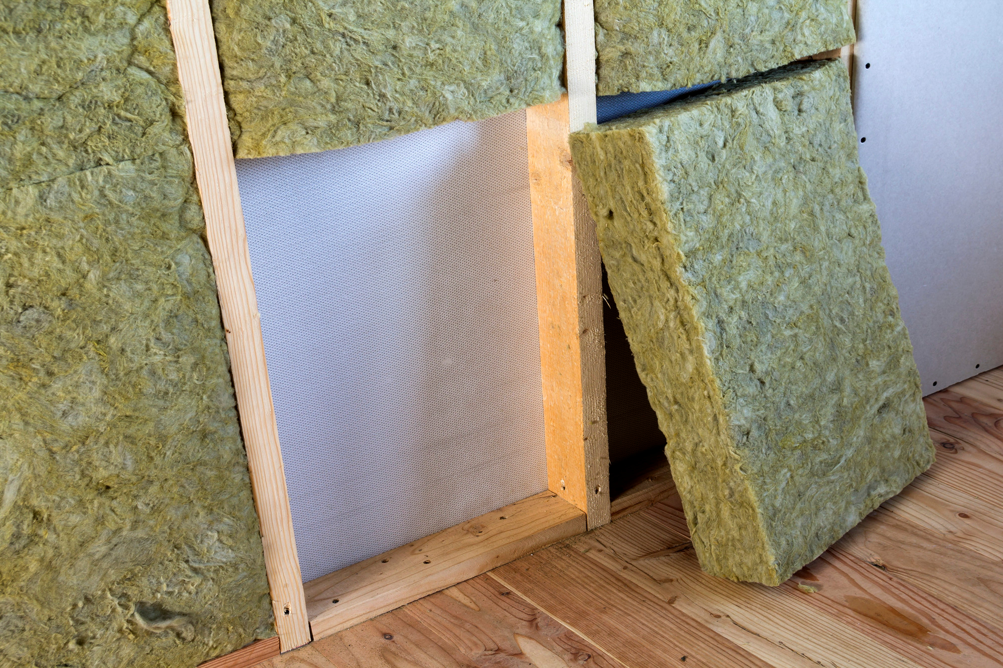 Détail d’un chantier d’isolation intérieure
